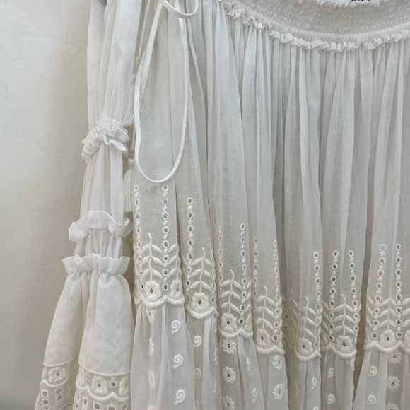 Chloe Cream Off-Shoulder Lace Blouse - Picture 5 of 5